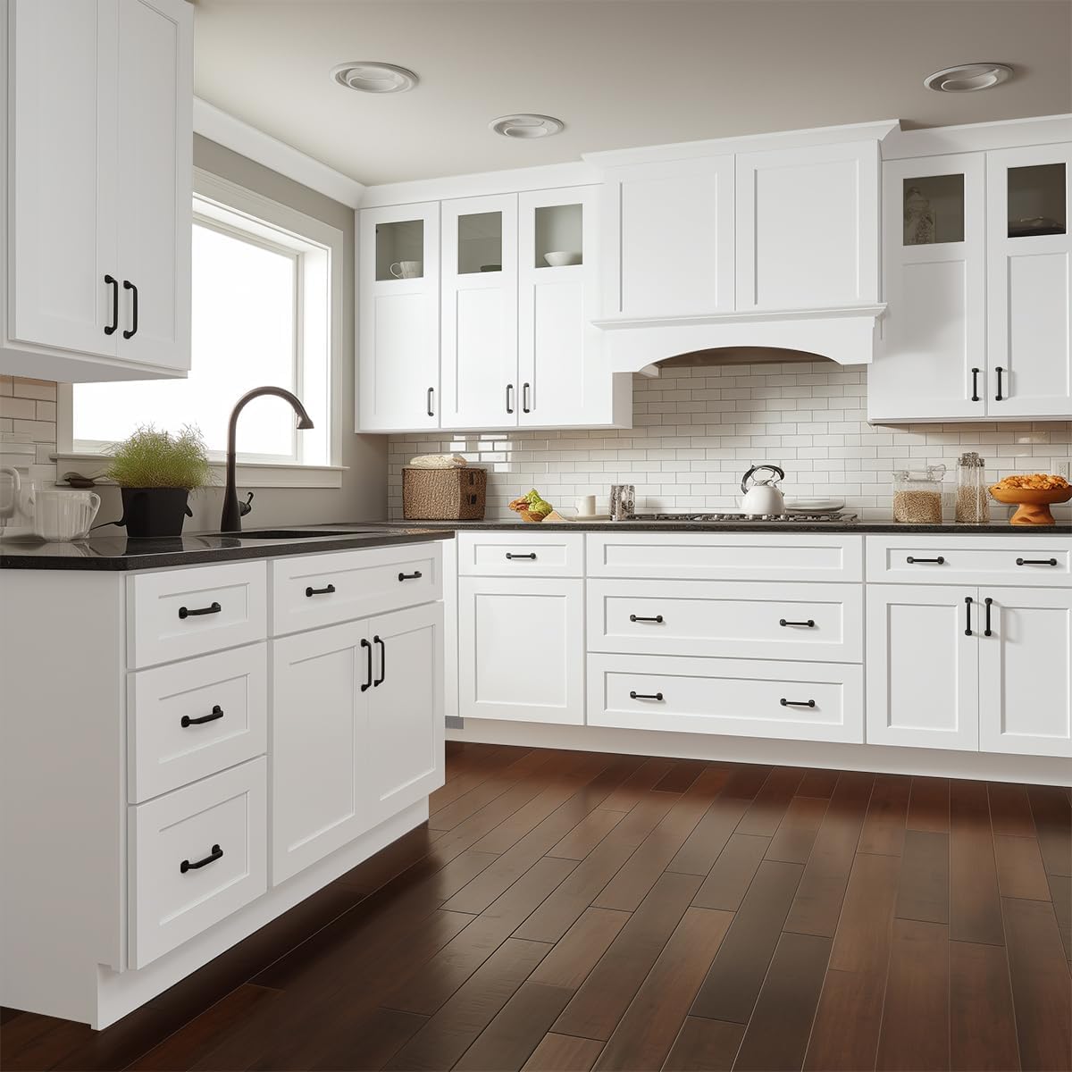 RTA Sink Base Storage Cabinets by Solid Wood for Bathroom, Kitchen - Compact and Large Capacity with 2 Doors, 1 Fake Drawer (White, 30" Width x 24" Depth x 34-1/2" Height)