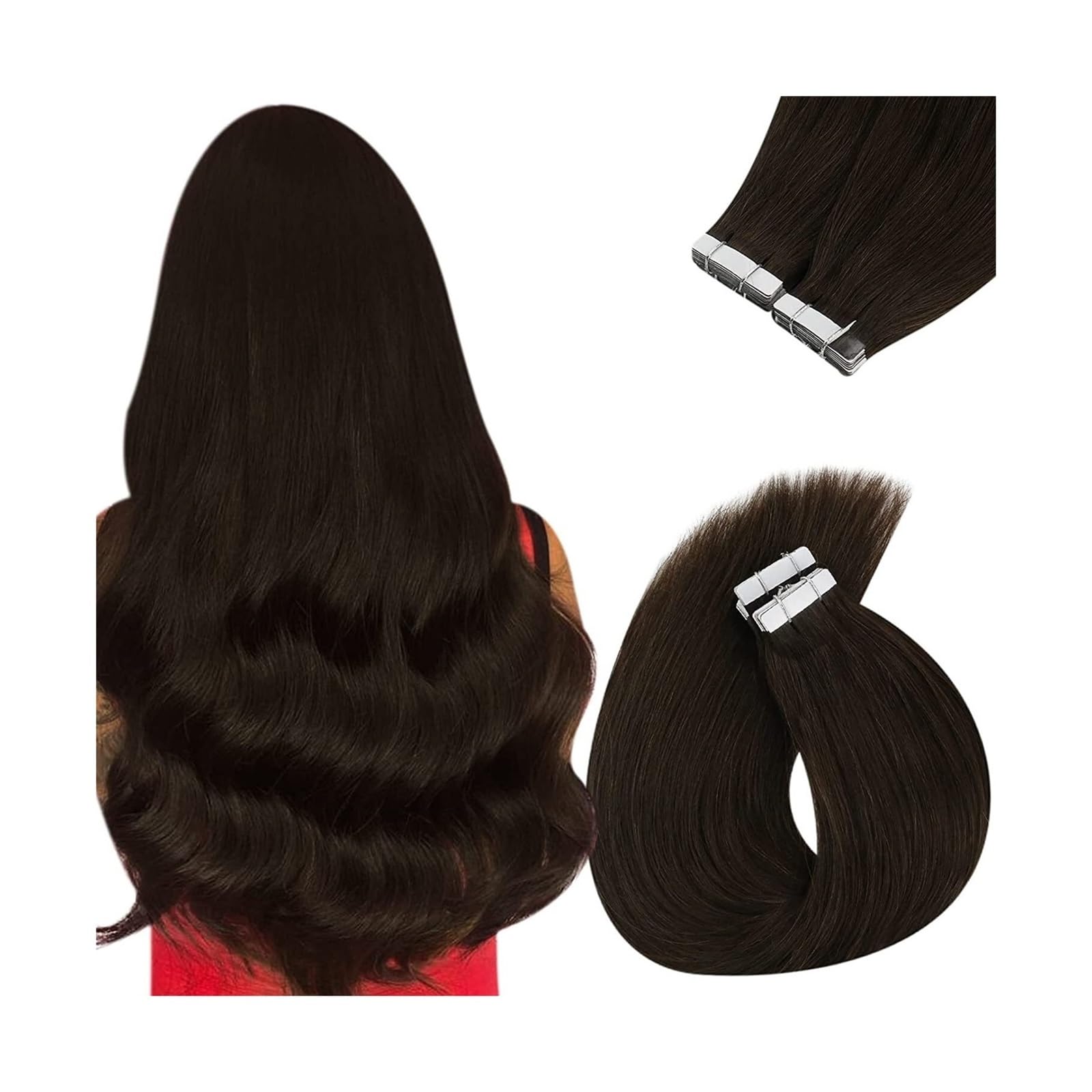 Extension Nastro nelle estensioni dei capelli umani 14-24" lunghi lisci