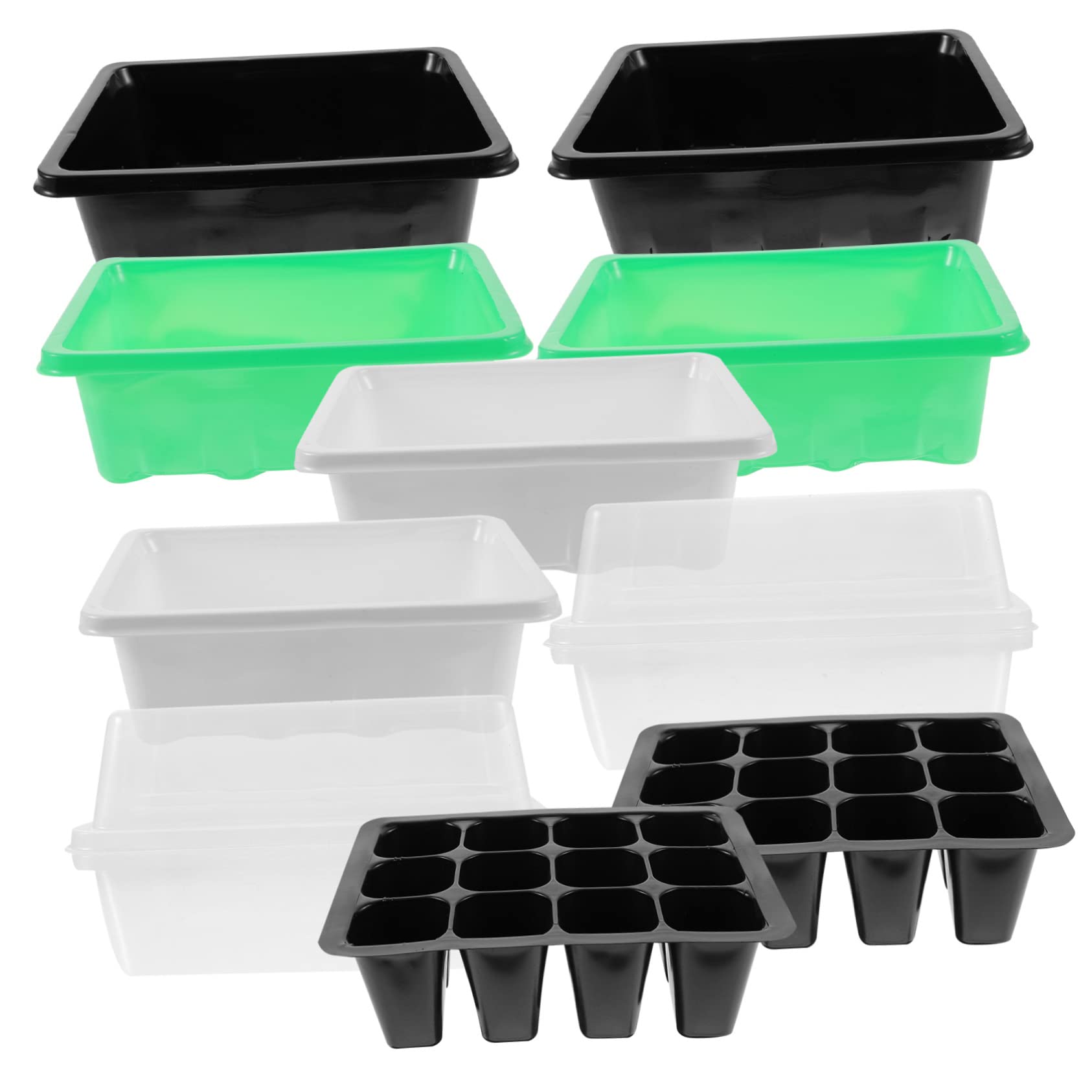 Sosoport 30 Pièces Boîte à Semis Tasse De Nutrition Plantes Plateaux De Culture De Plantes en Pots Récipient Couvercle Plateaux De Démarrage pour Plastique