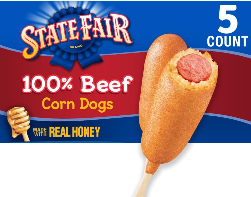 STATE FAIR 100% Beef Corn Dogs, 13.35 Ounce, 5 Count (Frozen)