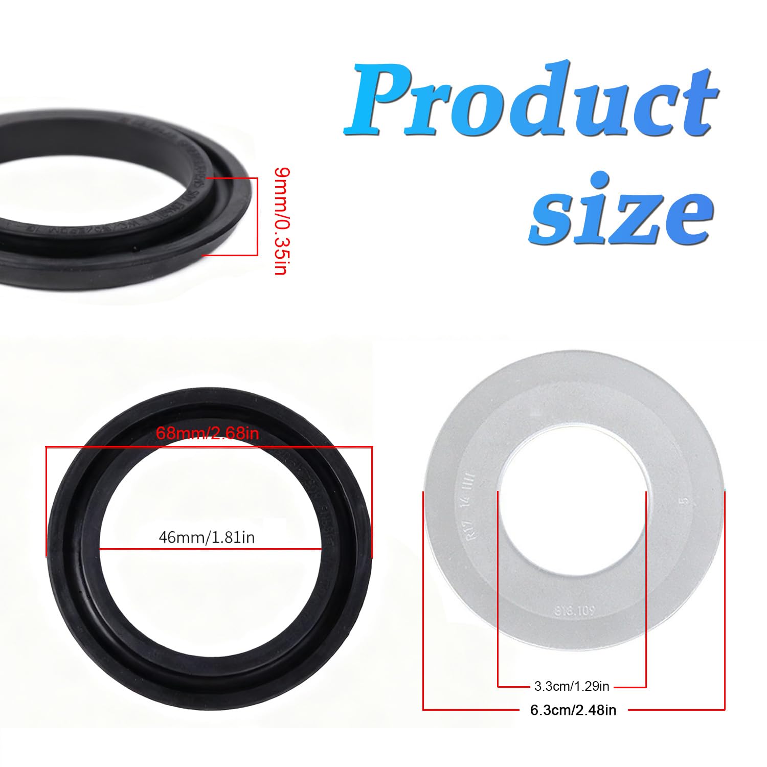 Kit Guarnizioni Serbatoio WC Per Geberit – 2 Pezzi: Campana Sifone E Bacino, Compatibile 816.418.00.1 240.282.00.1, Stop Perdite E Flusso Continuo