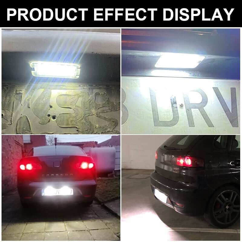 Luces Canbus para matrícula de coche que eliminan el error de bombilla fundida en Seat 6