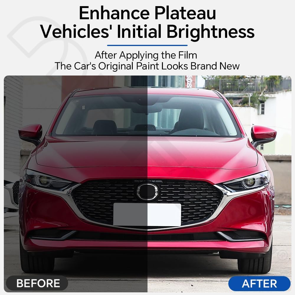 for Mazda 3 2019-2025 Rear Bumper Clear 8.5Mil TPU PPF Paint Protective Film Kit,Scratch-Resistant Waterproof High Gloss PPF Film for Car, for Mazda 3 External Protective Shields Wrap Accessories