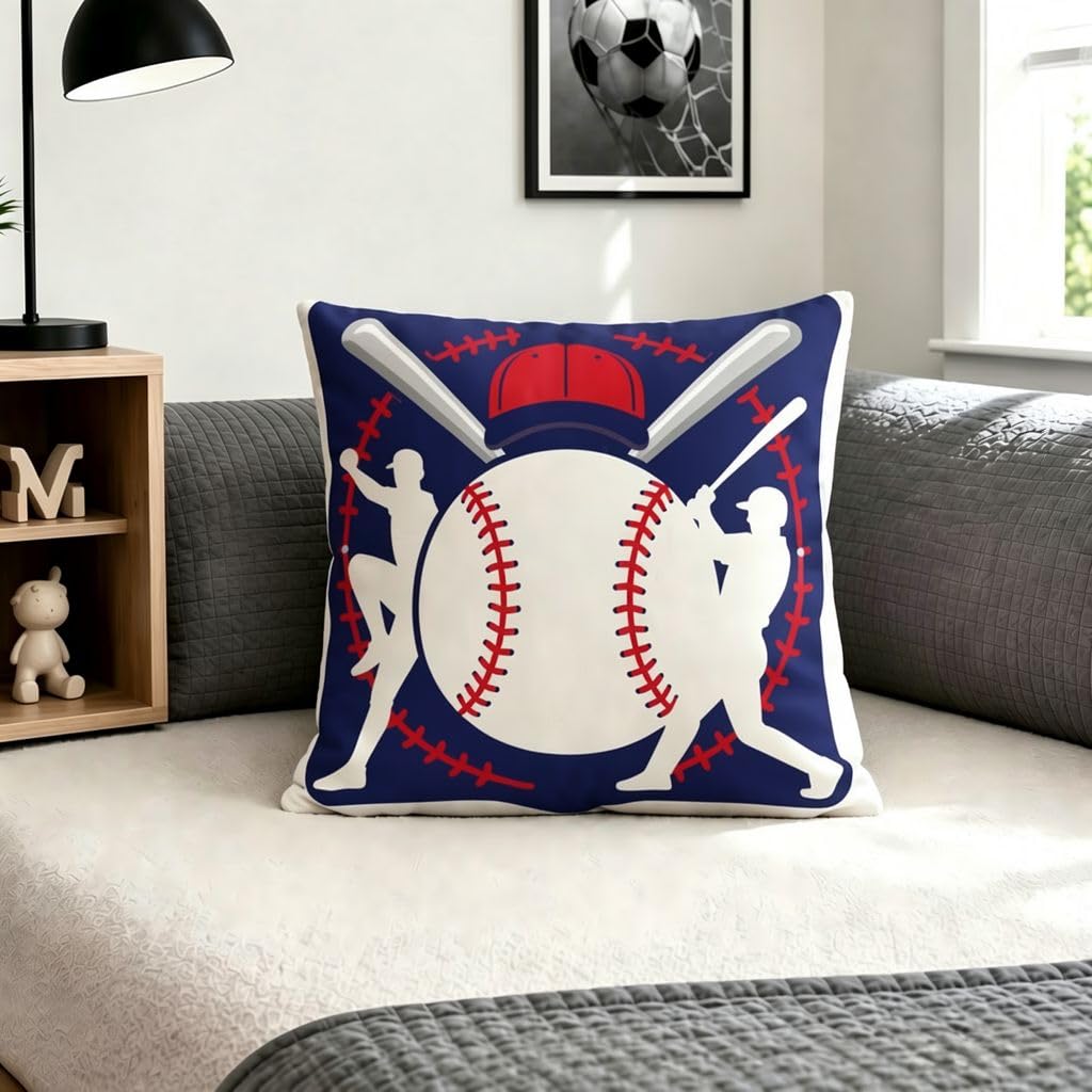Classic Baseball Pillow Covers -24x24