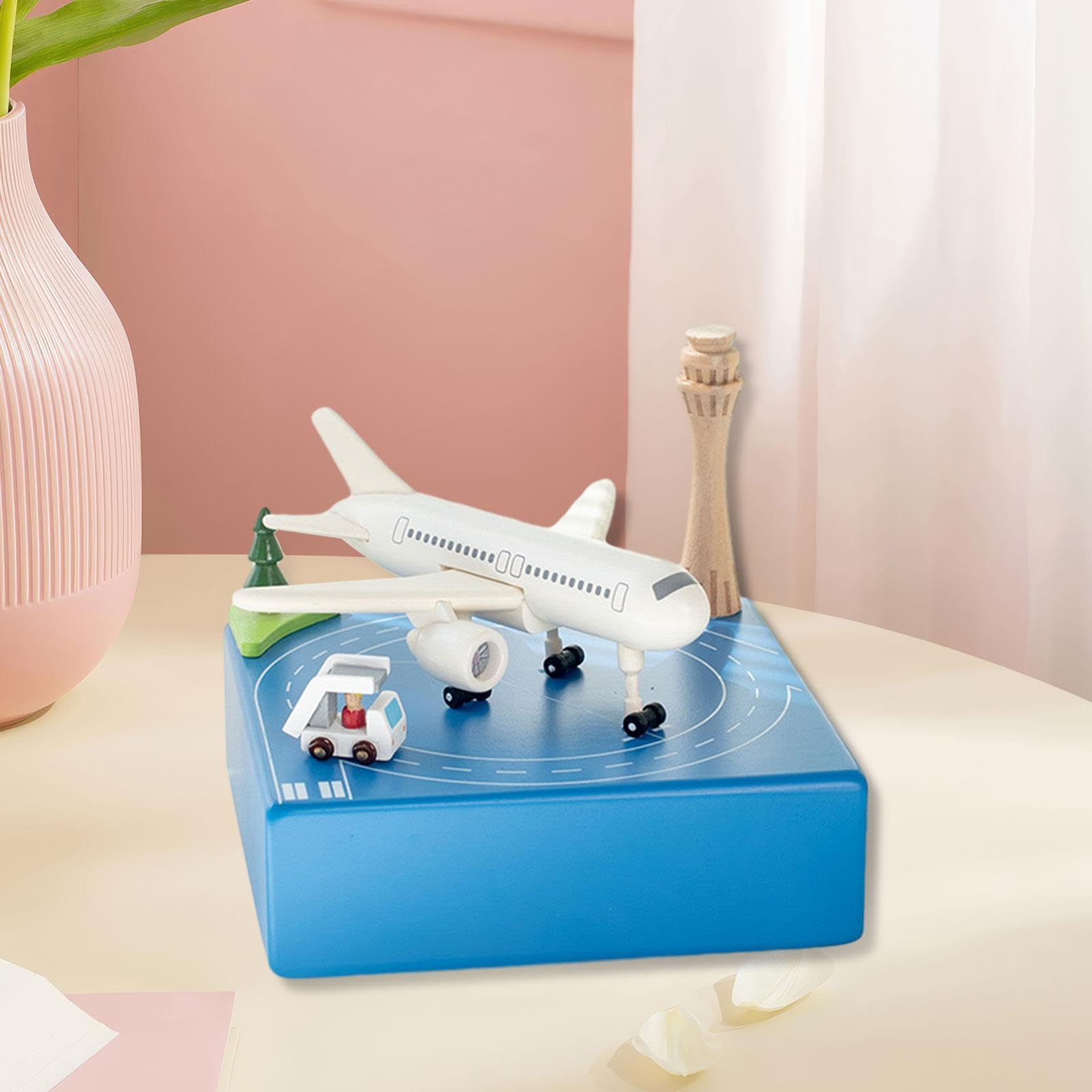 Caja de Música con Aviones Y Coches: Gira Y Reproduce Una Canción para