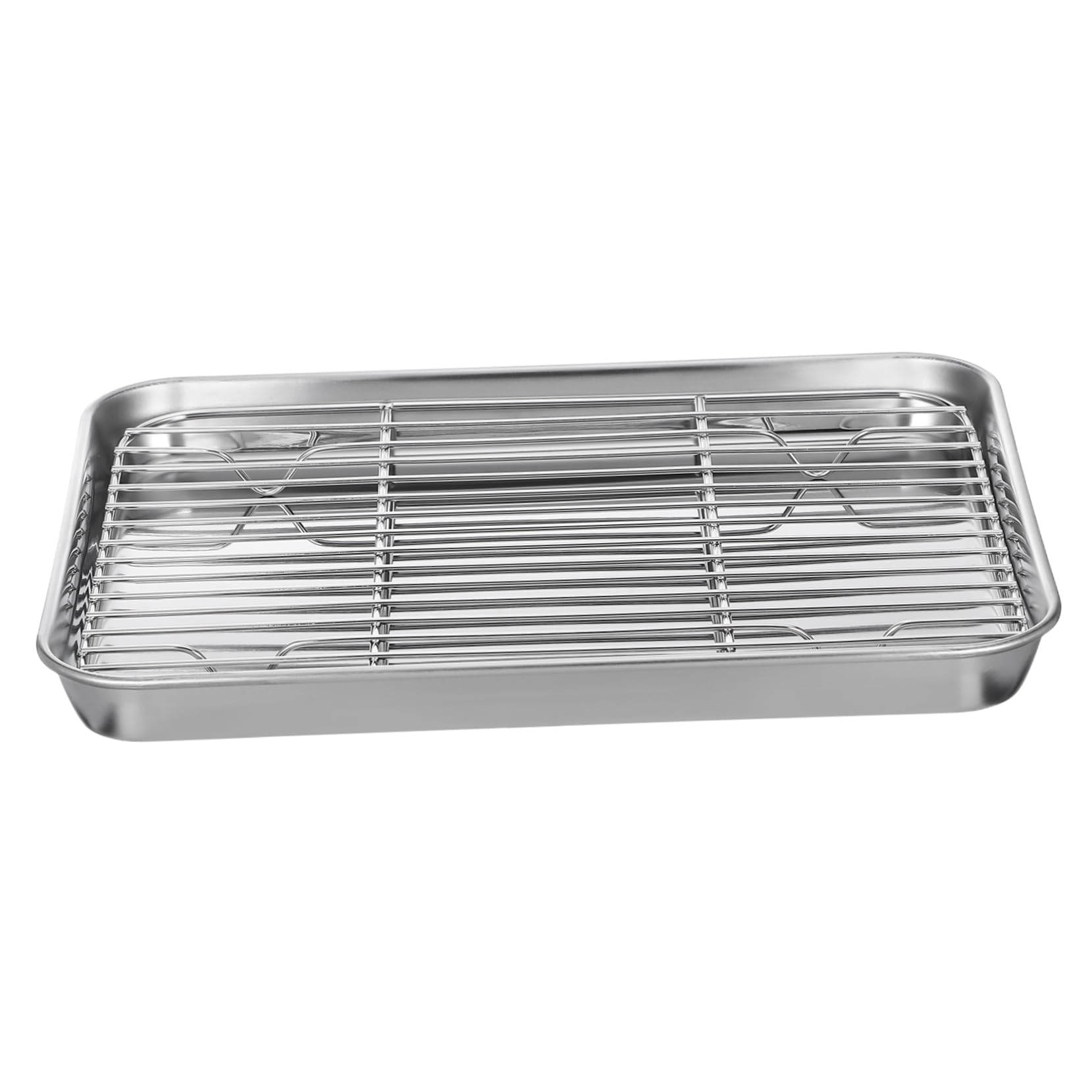 Plaque de cuisson en acier inoxydable sain sans revêtement chimique CHILDWEET lot de 2