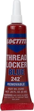 Loctite Heavy Duty Threadlocker, 0.2 oz, Blue 242, 12 Pack