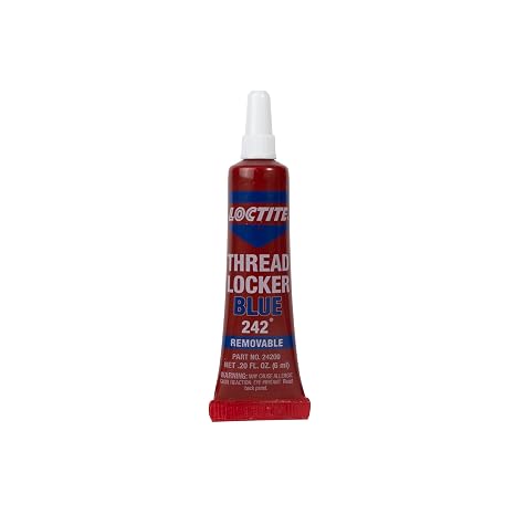 Loctite Threadlocker Blue 242 - Removable Thread Lock Glue for Nuts, Bolts, Fasteners, Medium Strength Screw Glue to Prevent Loosening & Corrosion - 6 ml, 1 Pack