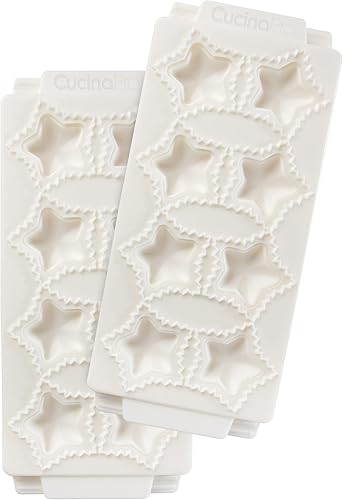 Miniatura 9 de Moldes para ravioles de estrellas (paquete de 2)  Mini estrellas de 2 pulgadas  Máquina de pasta rellena casera  Bandeja de 2 piezas y prensa para
