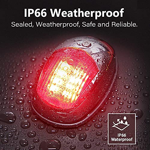 Obcursco Boat Navigation Lights, Led Boat Lights Bow And Stern, Vertical Mount Red And Green Marine Navigation Lights, Perfect Replacement For Pontoon, Bass Boat, Jon Boat (Sliver) #TOP2