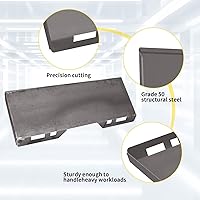 Vista 5 de ECOTRIC 5 Piezas Placa de Montaje para Minicargadora de 1/2", Accesorio de Enganche Rápido Quick Tach, Placa de Cargador Compatible con Bobcat Kubota