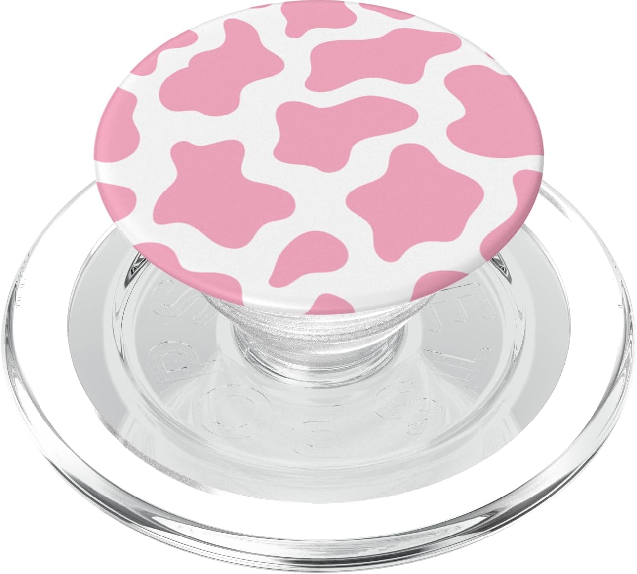 Pink Cow Print pattern PopSockets Grip and Stand for Phones and Tablets PopSockets MagSafe PopGrip for iPhone