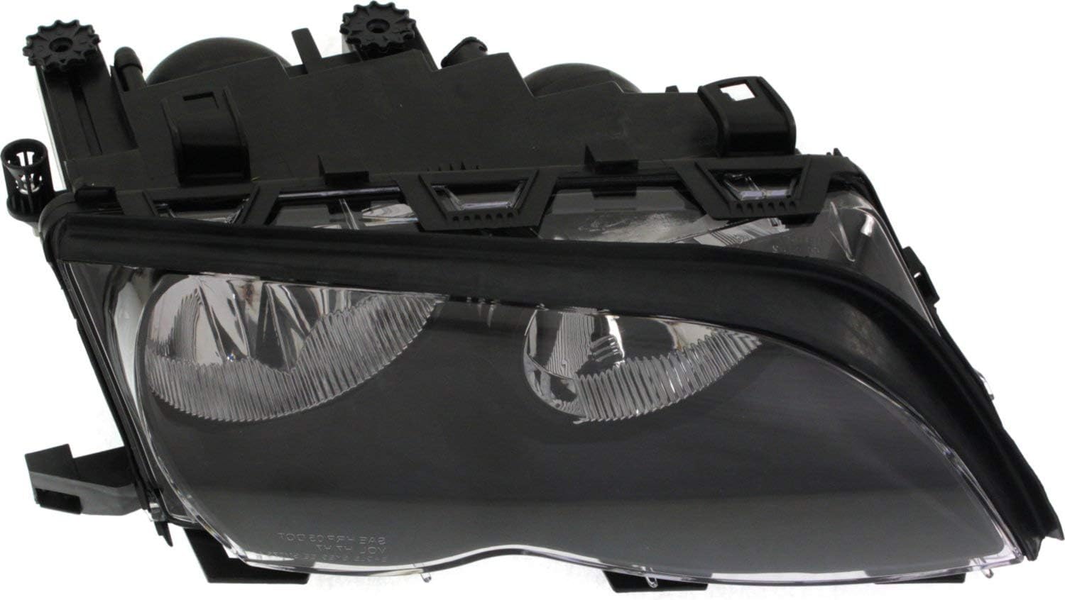 Garage-Pro Headlights Assembly For BMW 325i 2002-2005, Sedan, Wagon, Clear Headlights, Driver and Passenger Side, Halogen With Bulb(s), Black Bezel, Replaces# 63127165771, 63127165772