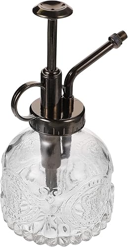 GANAZONO Plant Mister - Regadera de vidrio transparente para interiores botella de rociado pequeña con rociador vintage botella de agua rociadora