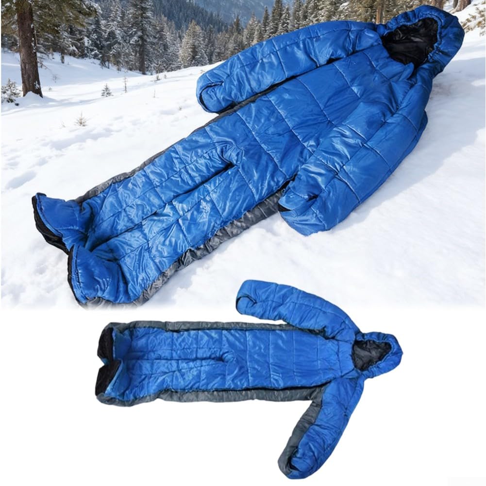 Tragbarer Schlafsack mit Hohlfaser-Isolierung und Polyester-Futter für Wärme bei milden Winterbedingungen