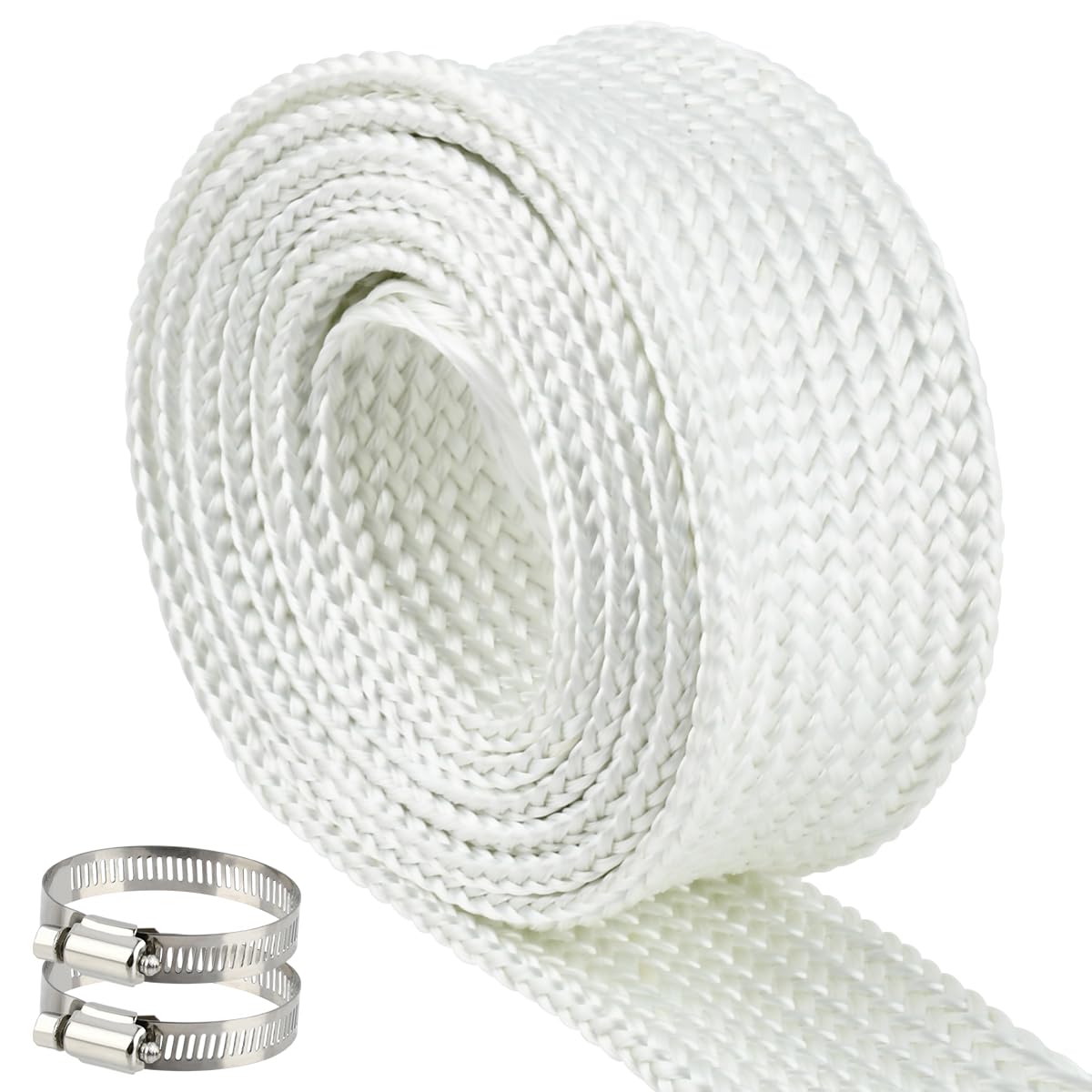 Tubo Di Scarico In Fibra Di Vetro Per Generator | Diametro 25mm | Lunghezza 2m | Con 2 Fascette | Isolamento Termico - Foto 6