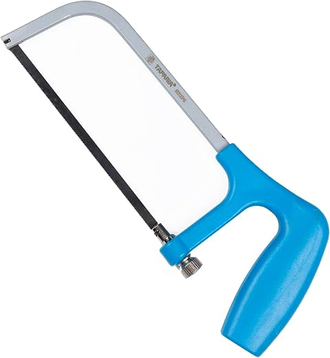 TAPARIA HFJP6 - Pistol Grip Plastic Handle 6" Inch Hacksaw Frame - Adjustable Tension, Ergonomic Handle, Perfect for Cutti...