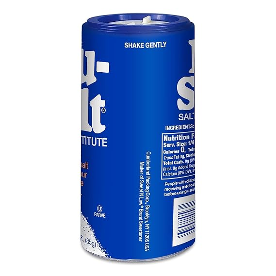 Nu-Salt Sodium-Free Salt Substitute, 3oz Shaker Bottle (Pack of 1) | Potassium Chloride Table Salt Alternative, Vegan, Good for Chips, Pretzels, French Fries, and Popcorn Seasoning