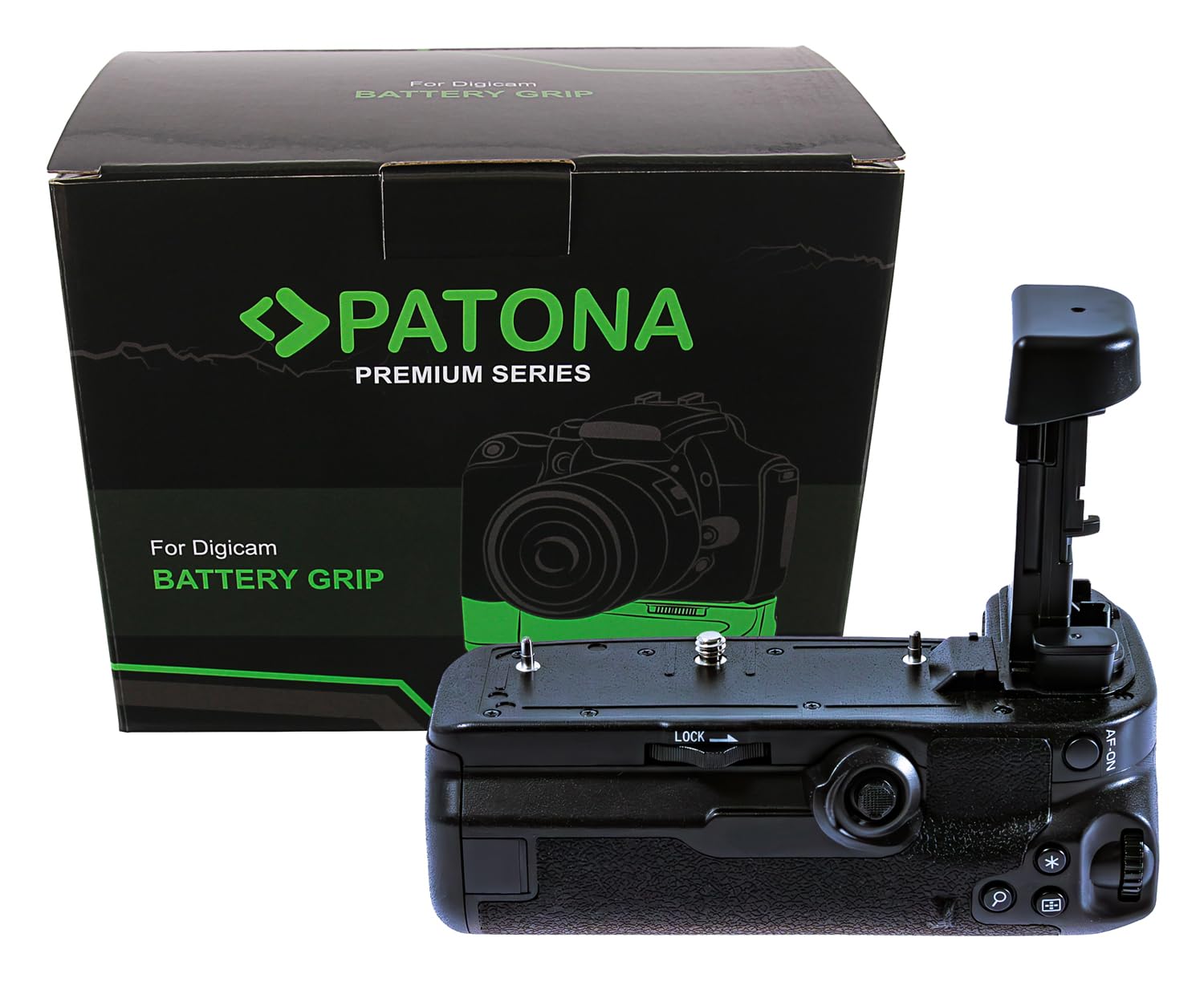 PATONA Premium Impugnatura portabatteria per Canon EOS R5 R5c R6 R6 II (come BG-R10) con telecomando 2,4G – vano per 2x LP-E6NH/LP-E6N/LP-E6 – comandi verticali per ritratti e lunghe sessioni