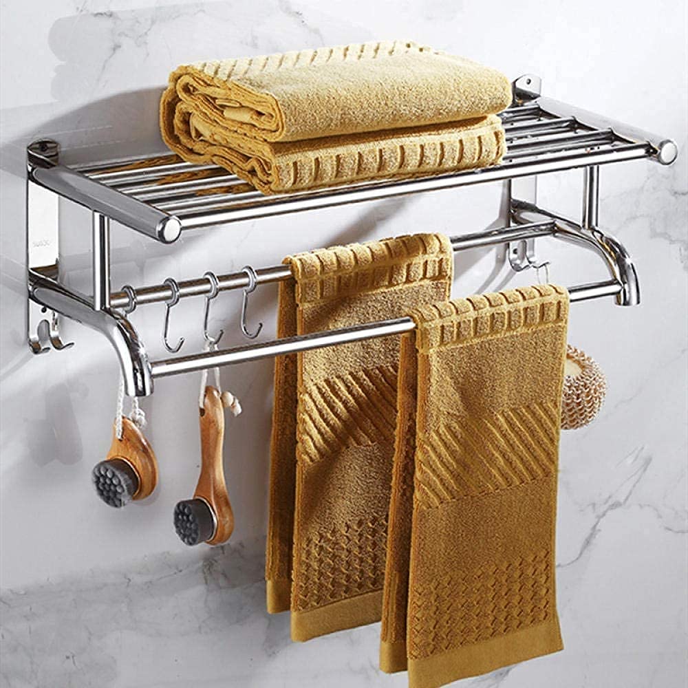 Étagère multifonctionnelle pour salle de bain moderne et son support pliant