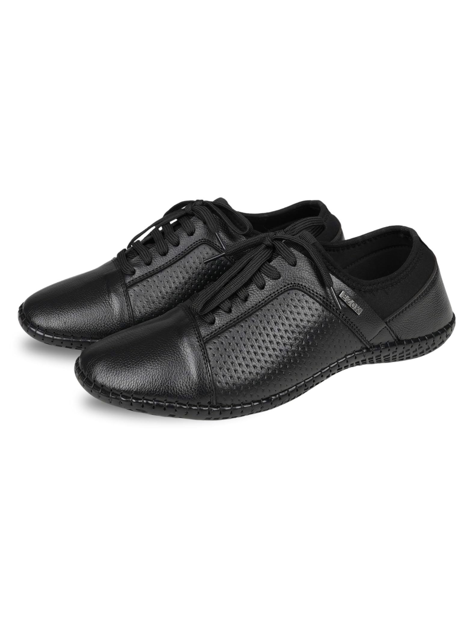 ezok 3309 Men's Genuine Leather Casual Shoes | Lightweight Lace-Up Walking Shoes | Comfortable Anti-Slip Footwear-picture-26