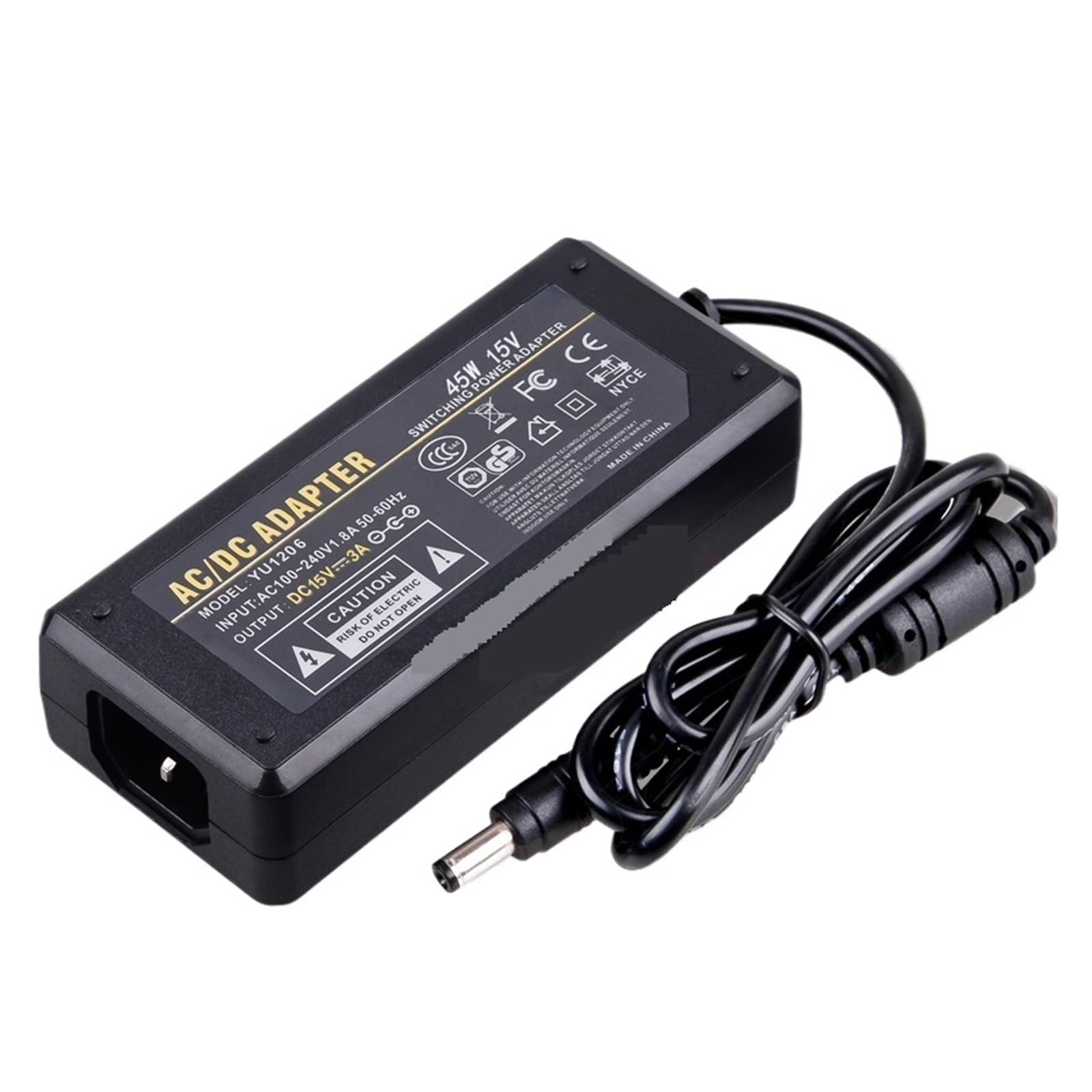 Adaptador de Corriente CC 15 V 3 A, escáner de Audio, Cable de alimentación de 3000 mA, Cargador(Us)