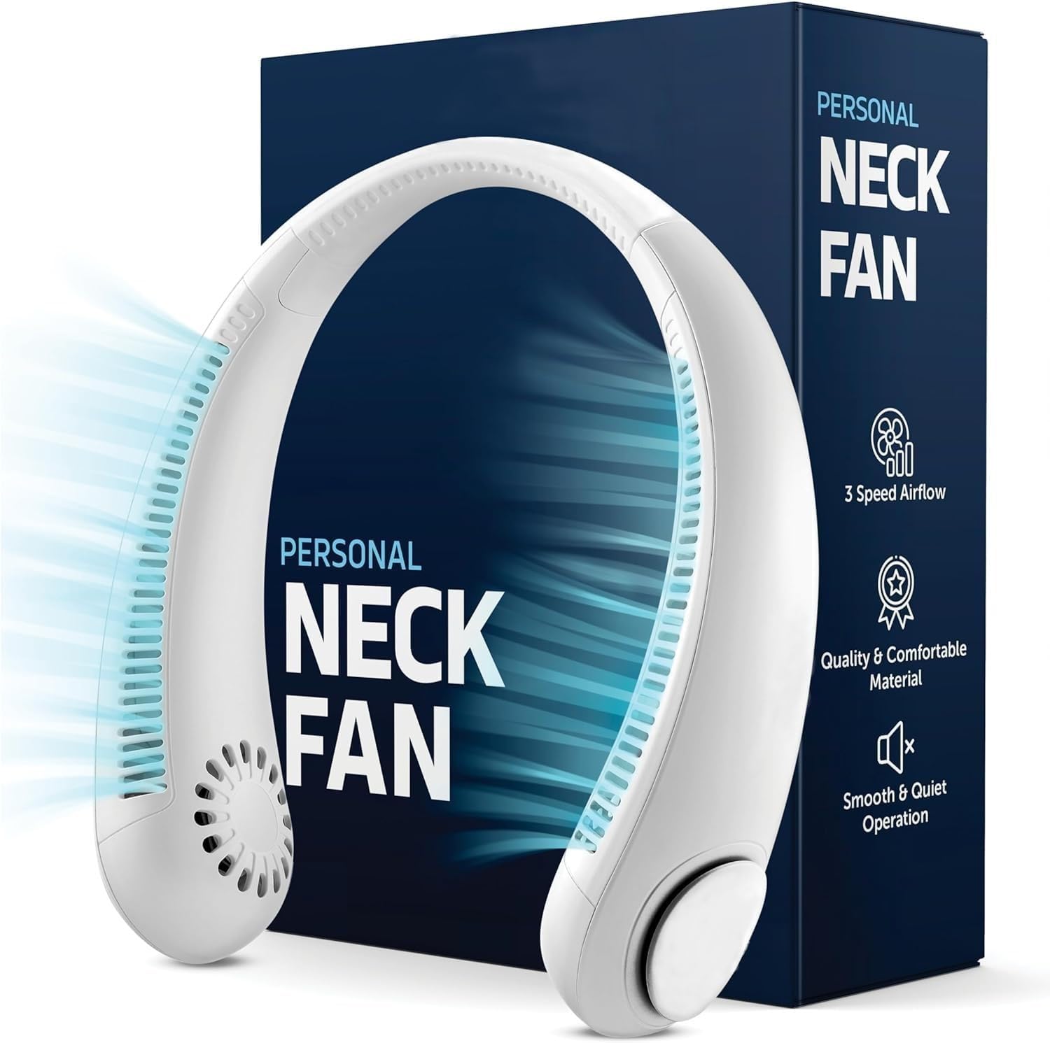 PunnkFunnk Neck Fan, Portable Fan Strong Wind, 360° Cooling, Quiet, No Hair Twisting, Even Air Volume On Both Sides, Non-Slip Material, Short Charging, Long Use Time(Multi Color) (B0CW1P4F8N) Amazon Price History, Amazon Price Tracker