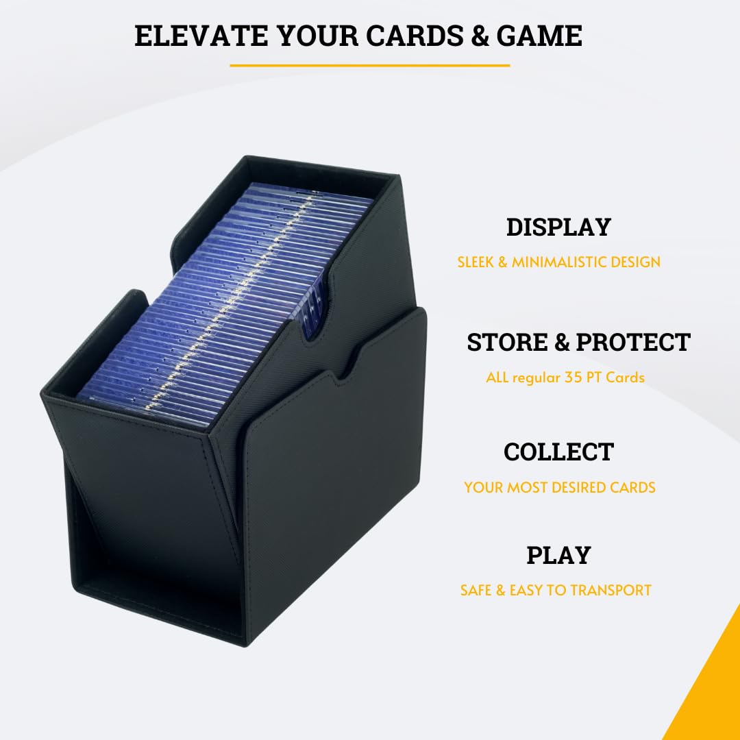 Card Guardian - Ensemble porte-cartes magnétique | Boîte Premium avec 25 porte-cartes magnétiques et chiffon de nettoyage (noir)