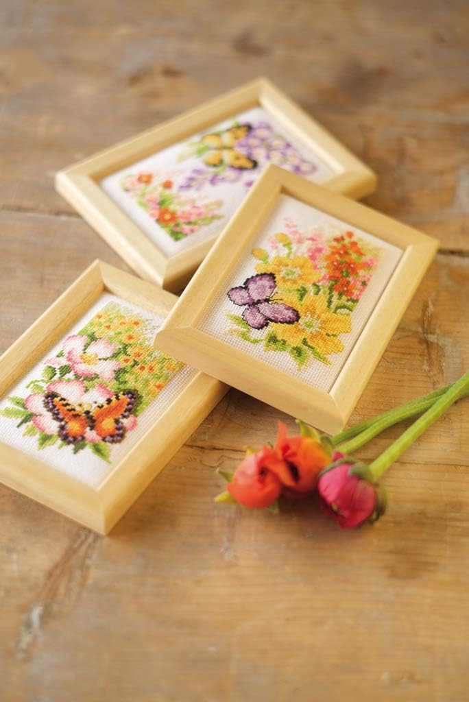 Vervaco Counted Cross Stitch: Butterflies and Flowers (Set of 3), NA, 8 x 12cm, N\a - Image 3