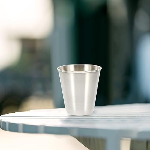 Miniatura 5 de STOBOK 6 vasos de chupito de 2 onzas, vasos de chupito de acero inoxidable para whisky (2.4 fl oz)