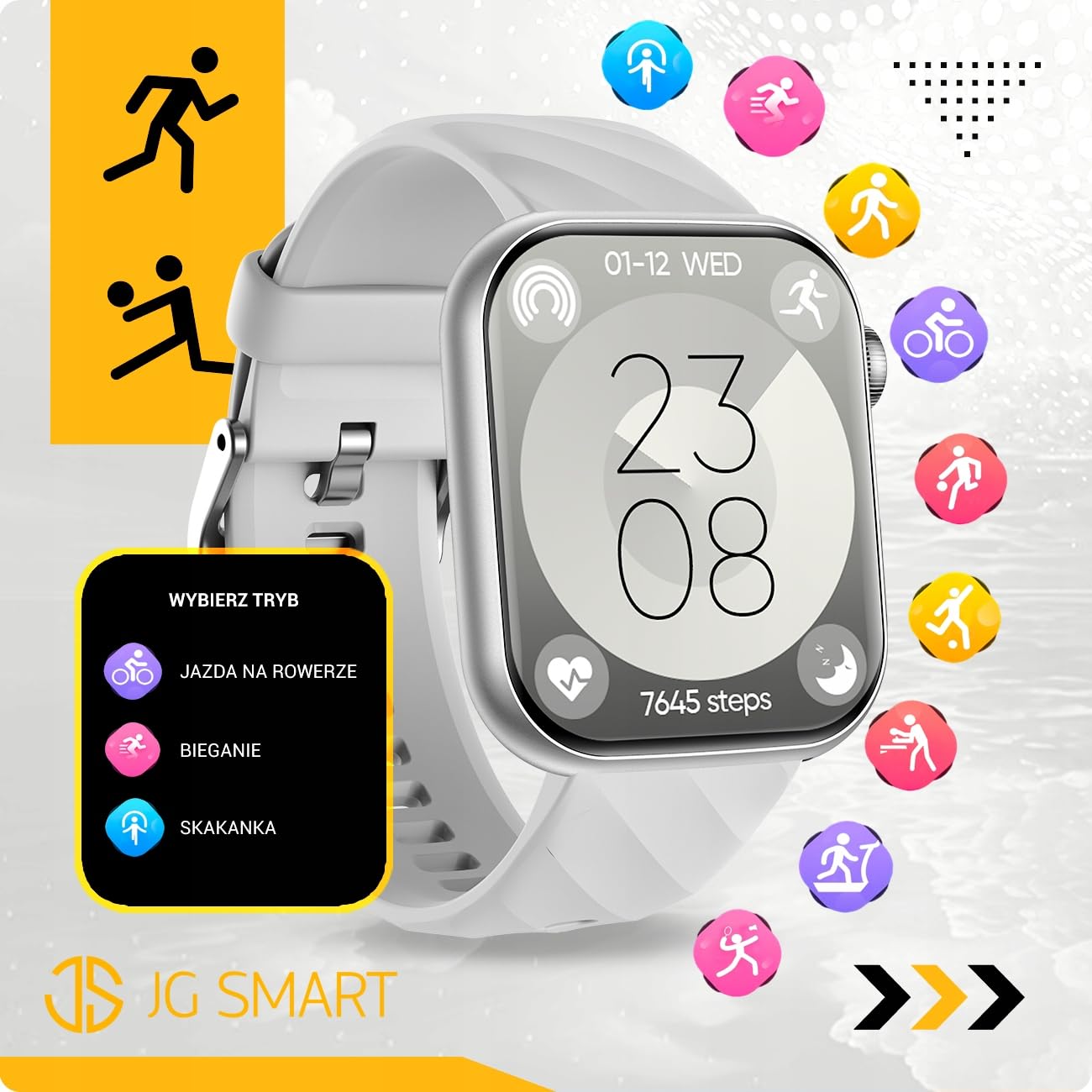SMARTWATCH DLA SENIORA ZEGAREK TĘTNO CIŚNIENIE EKG TLEN BMI HRV MENU PL