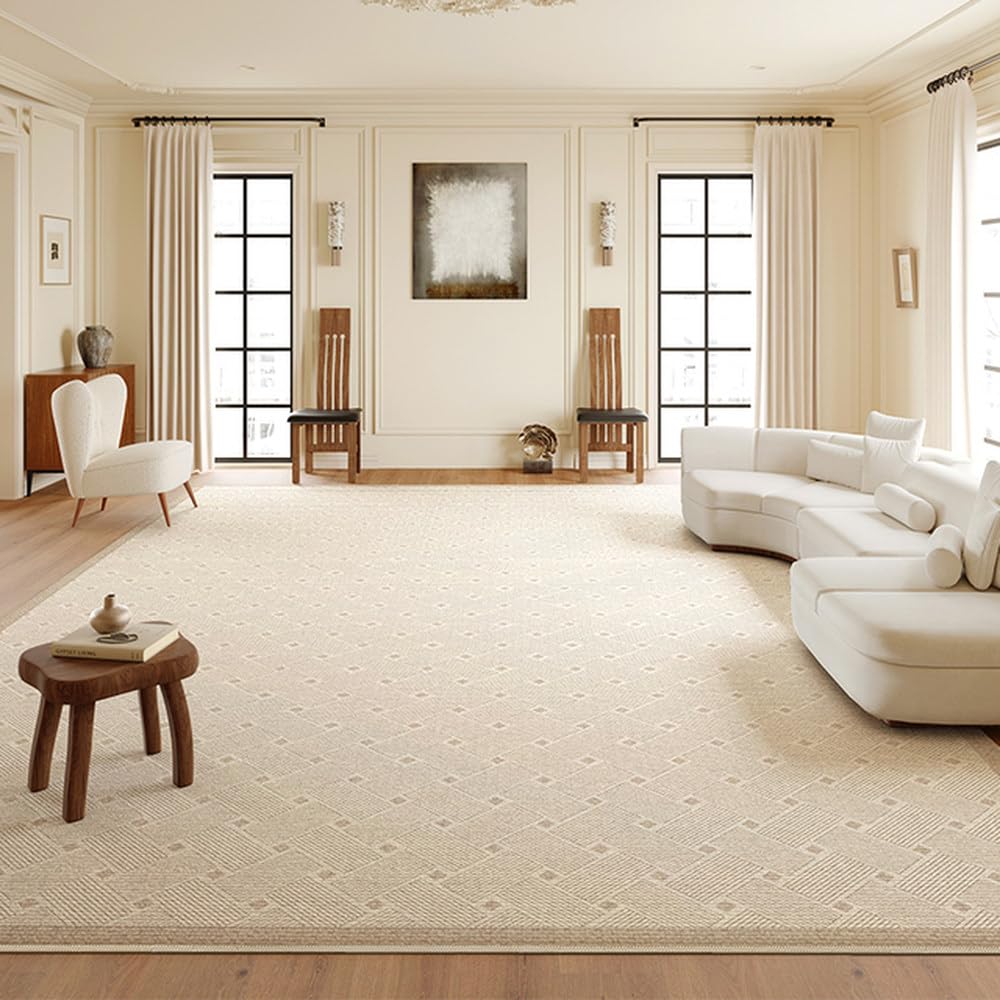 Tapis à carreaux épais et confortable pour salon et chambre - 120x160