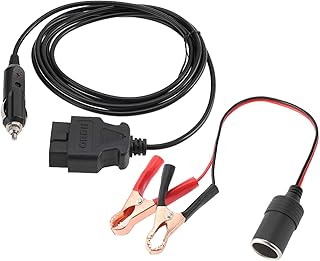 Cabo de alimentação de emergência ECU, cabo de alimentação de emergência OBD II ECU para veículo 12 V Protetor de memória com clipe