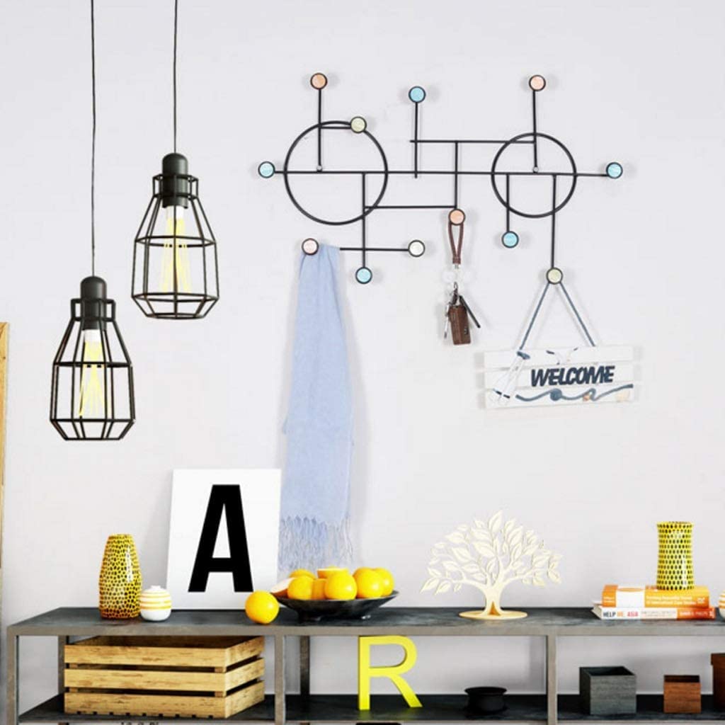 Percheros De Pared Ganchos Perchero De Hierro, Perchero De Moda, Colgador De Pared Para Vestíbulo Creativo, Colgador Práctico, Perchero Para Ropa, Perchero, Soporte Gancho Colgador ( Size : 10 hooks )