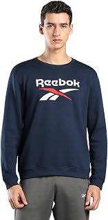 Reebok Men’s Classic Crew Sweatshirt – Cozy Fleece Pullover, No Hoodie Design Price In India
