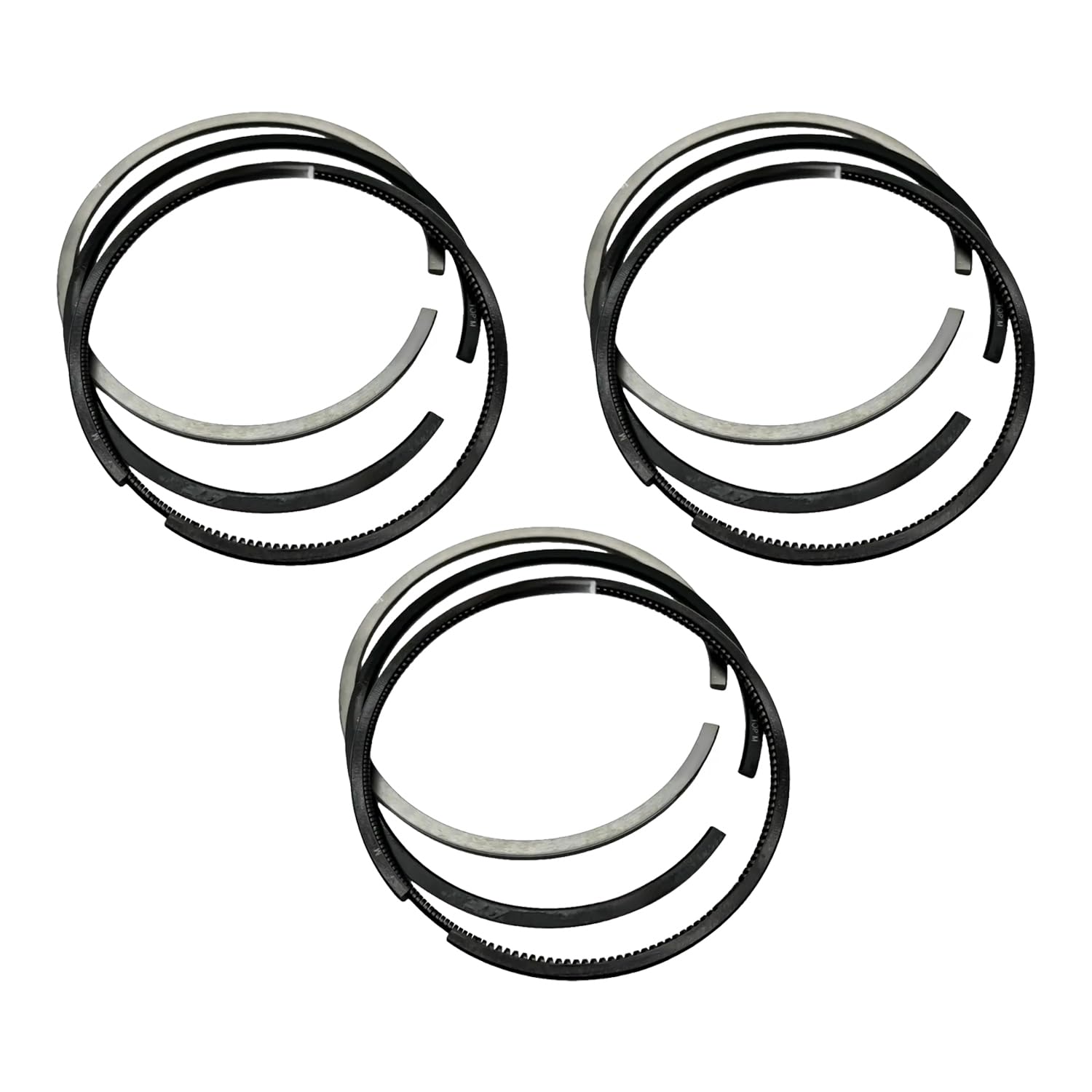 Lot de 3 segments de piston MM406600 compatibles avec moteurs diesel Mitsubishi K3D 3 cylindres compatibles avec tracteur Iseki TU170 TU160 remplace MM406600