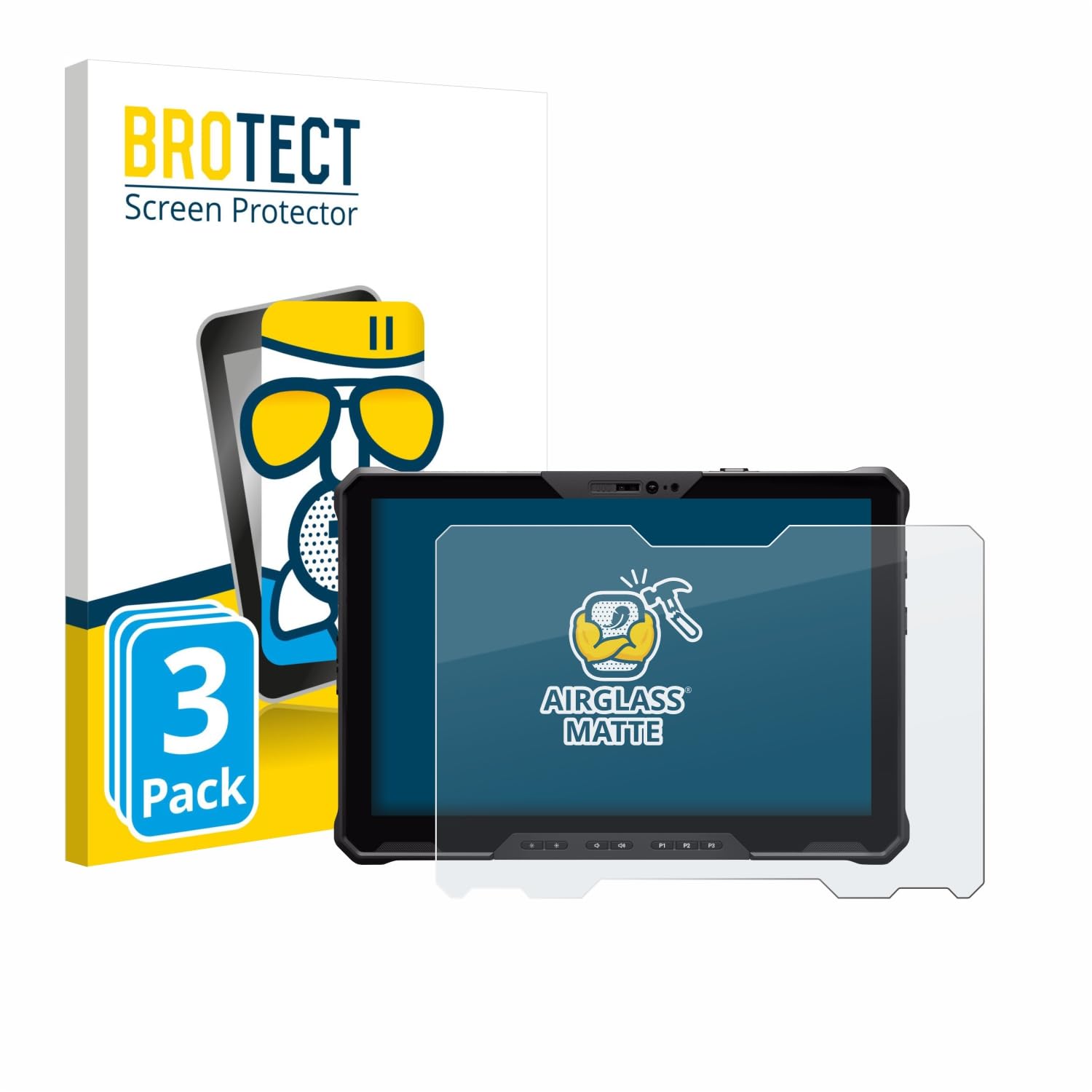BROTECT Entspiegelungs Schutzglas für Dell Pro Rugged 12 RA02260 (3 Stück) Schutzfolie Matt [Extrem Kratzfest 9H, Anti-Reflex, Anti-Fingerprint]