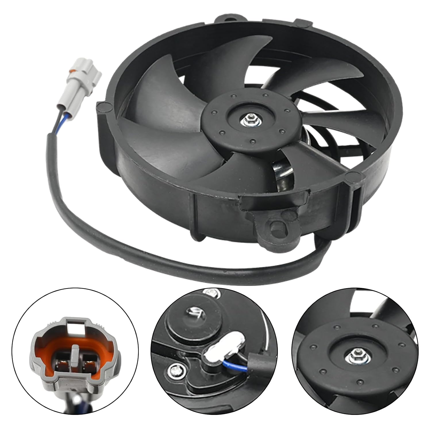 Hoypeyfiy Motorcycle Radiator Cooling Fan 5inch Universal Thermal Fan Motor 12V for All Motocross Dirt Bike ATV