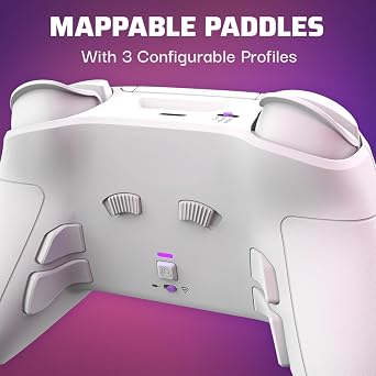 PDP Victrix Pro BFG drahtlos Gaming Controller for Playstation 5 / PS5 PS4 PC Modular Gamepad Remappable Buttons Customizable Triggers/Paddles/D-Pad PC App White