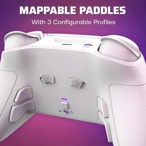 PDP Victrix Pro BFG drahtlos Gaming Controller for Playstation 5 / PS5 PS4 PC Modular Gamepad Remappable Buttons Customizable Triggers/Paddles/D-Pad PC App White