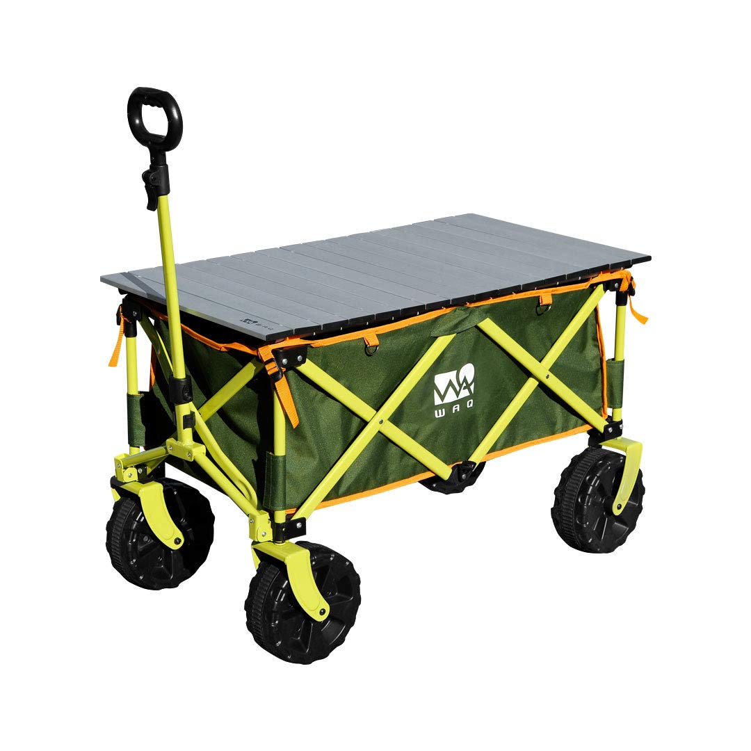 Amazon | WAQ キャリーワゴン【 大型タイヤ 】自立収納 コンパクト 耐