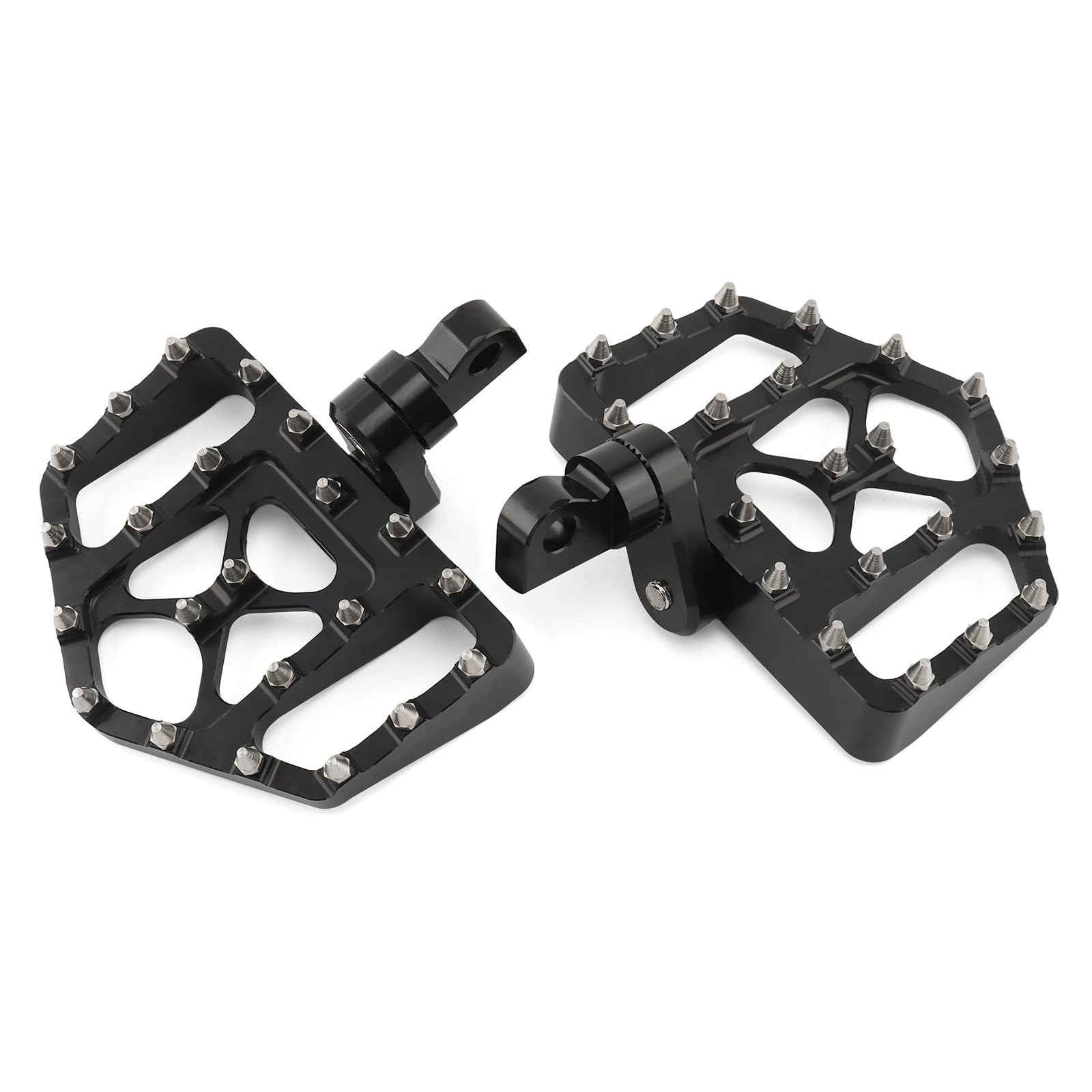 Photo 1 of Motorcycle Mini Floorboards Adjustable MX Wide Foot Pegs For Harley Dyna Fat Bob Touring Road Glide Road King Street Glide Electra Glide Sportster 883 Softail FXLR 114 Universal (Black)