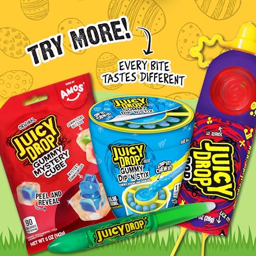 Juicy Drop Sour Candy Gummies 16 Ct Sweet Chewy Candy w/Sour Gel - image 4