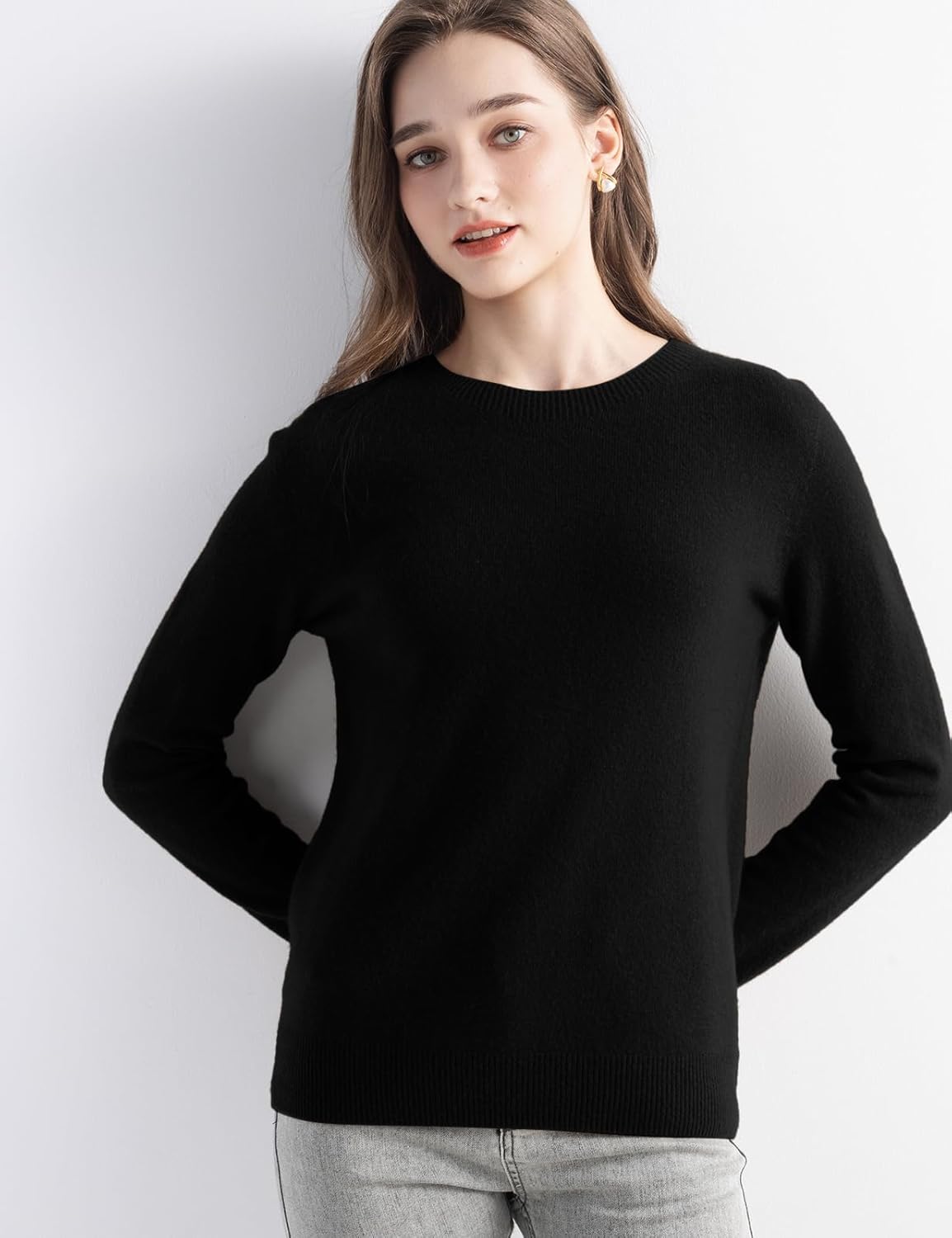 Chanyarn Women's 100% Pure Cashmere Sweater 2025 Fall Winter Crew Neck Long Sleeve Warm Soft Knitted Pullover - Image 3