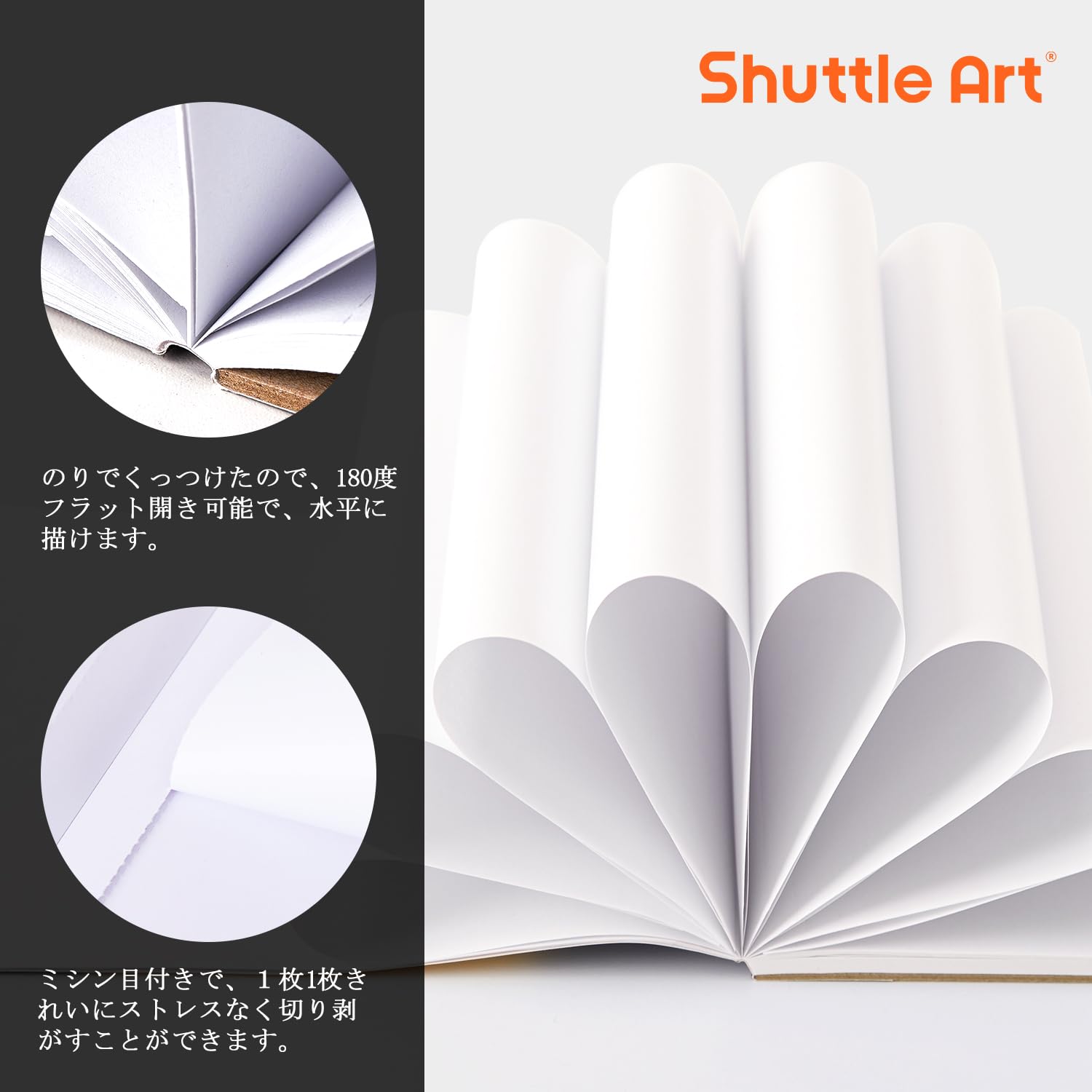 Amazon.co.jp: Shuttle Art スケッチブック マーカー用画用紙 50枚