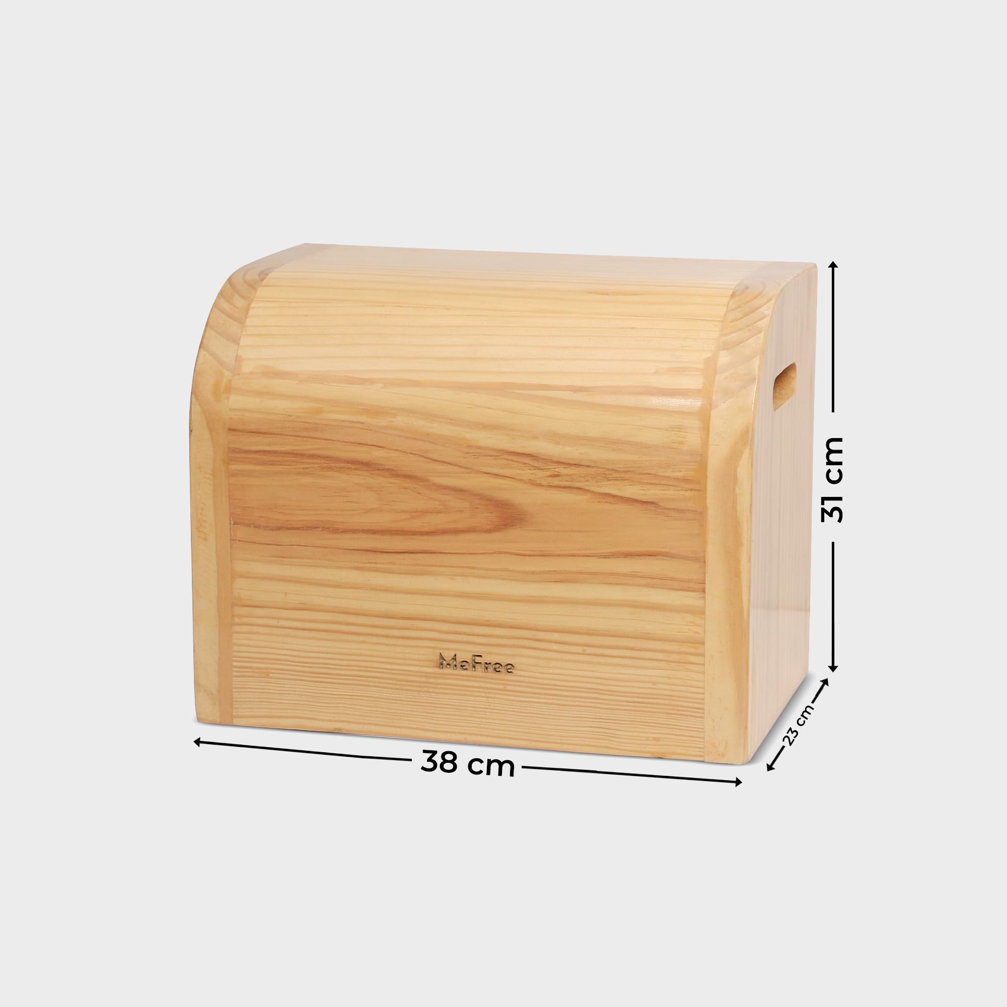 MeFree Viparita Karani Box | Comfortable and Safe | Durable | Pinewood | termite resistance | Water-Based PU Finish | Yoga Props 38 × 23 × 31 cm (Light Brown) 1