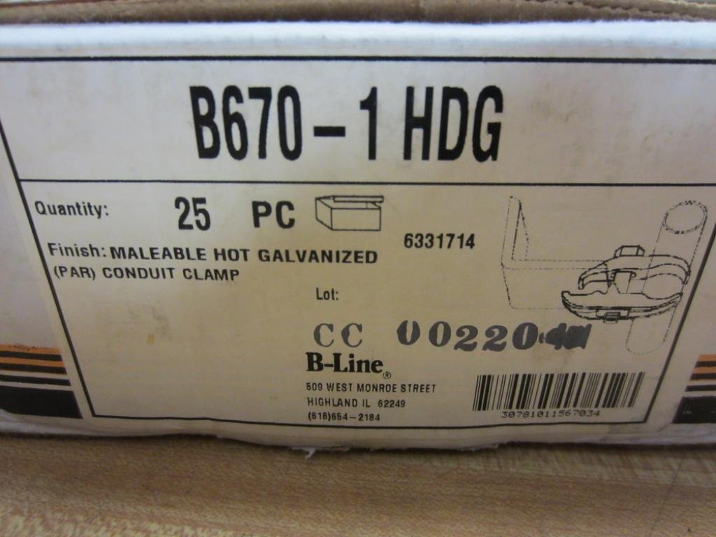 Cooper B670-1 HDG B6701HDG Conduit Clamp (Pack of 25)