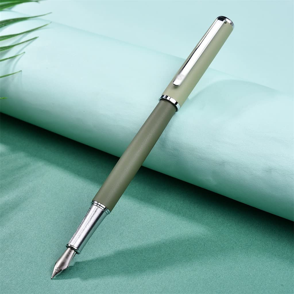 Stylo plume en métal avec pointe d'encre de 0,4 mm, excellente écriture, bureau