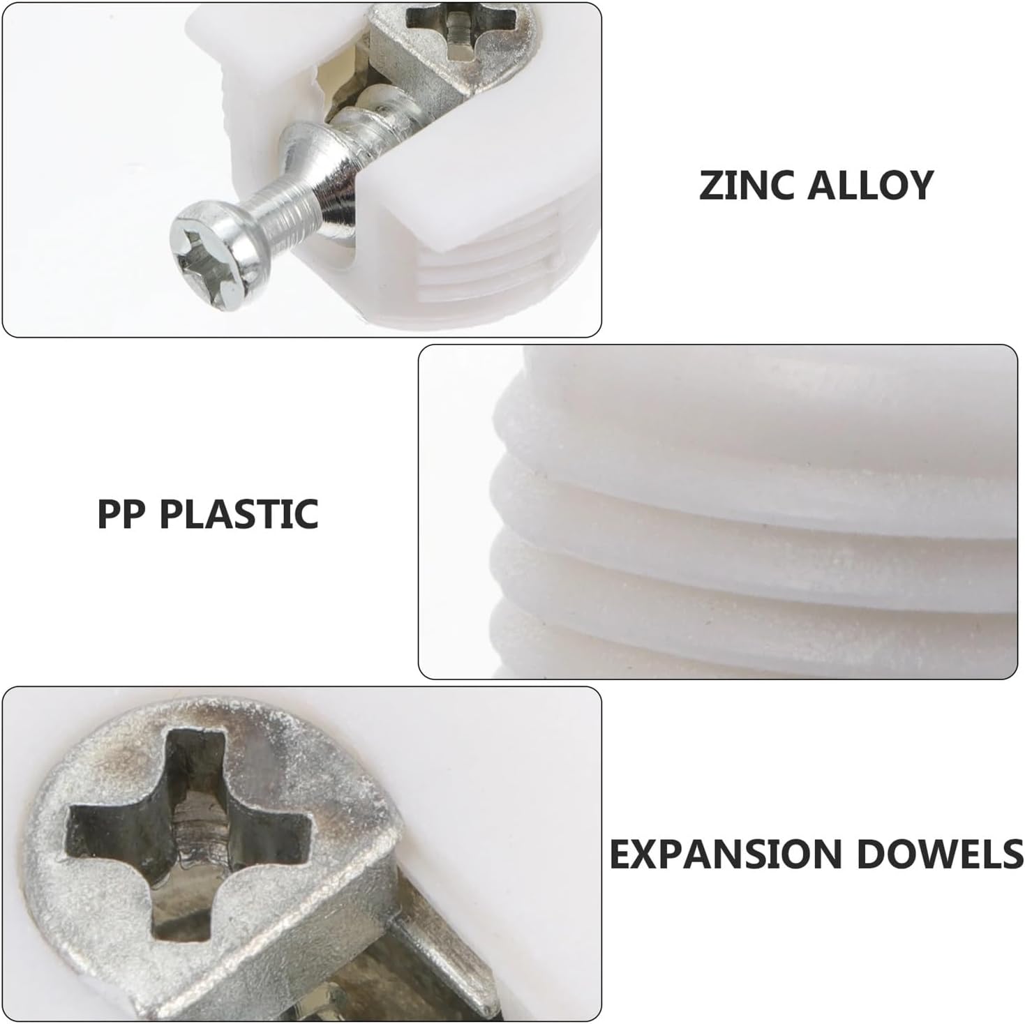 100 Pcs Three-Tier Shelf Support Connectors, Cabinet Connectors