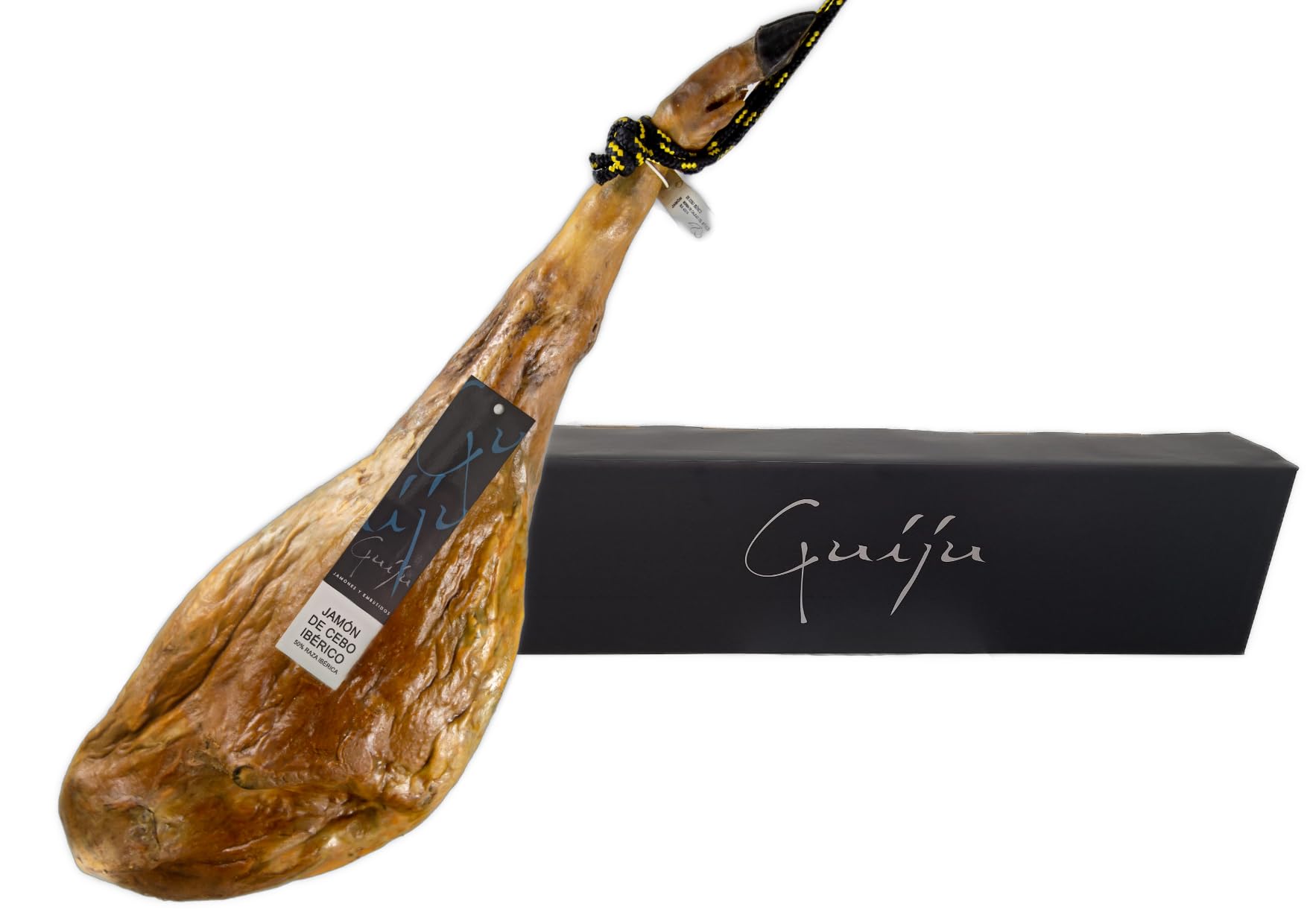 JAMÓN IBÉRICO DE CEBO 50% RAZA IBÉRICA.MARCA GUIJU. SALAMANCA. (8,5 a 9 kg)